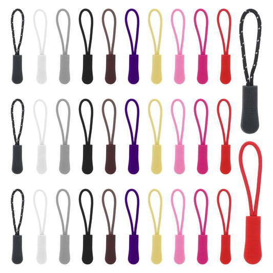100pcs Zipper Pulls Replacement,10 Colors Removable Zipper Puller,Zipper Replacement Kit,Non-Slip Zipper Extension for Clothes, Luggage, Handbag Tents, Backpacks, Jackets, Sweatshirt