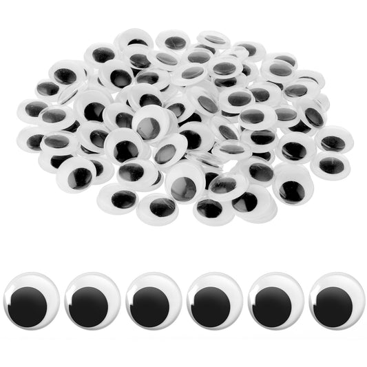 Googly Eyes for Crafts, 100 Pcs Black White Craft Eyes Self Adhesive Wiggle Googly Eyes Sticky Googly Eyes for DIY Crafts Halloween Christmas DIY Craft Decorations(20mm)