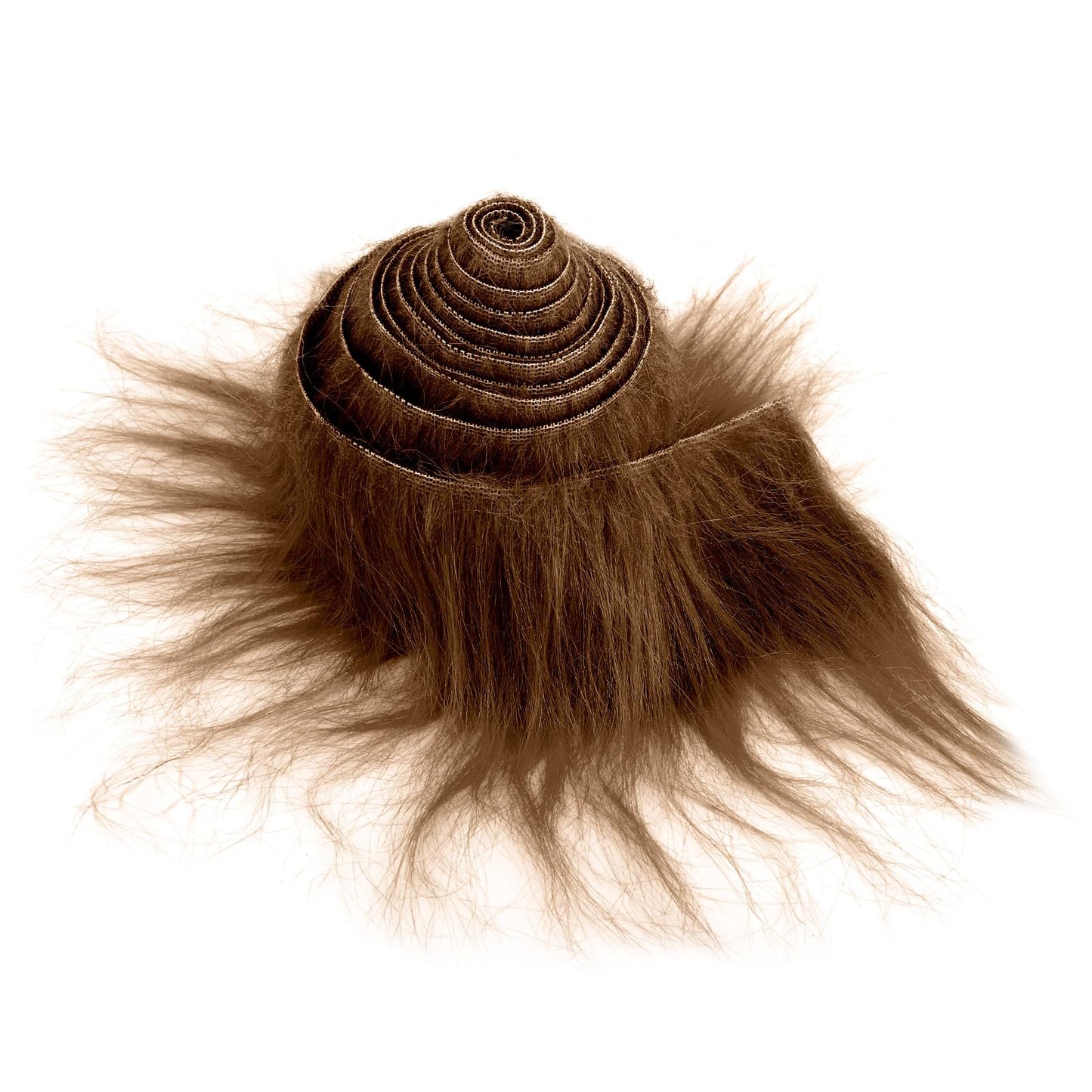 Lusofie Shaggy Plush Faux Fur Fabric Precut Strips 2x71inch Light Coffee Fur Fluffy Fuzzy Craft Fur for Gnomes Beard Santa Claus Hair Dwarf Cosplay Costume DIY Craft Decoration (Light Coffee)