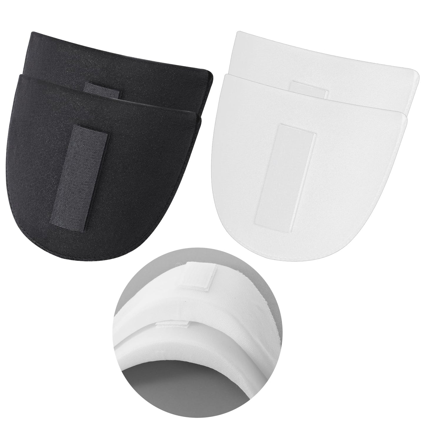 Lusofie 2Pair Shoulder Pads Shoulder Pads for Women 1 Pair of Black and 1 Pairs of White Sponge Clothes Blazer Men Clothes Sewing Accessories Craft Diy