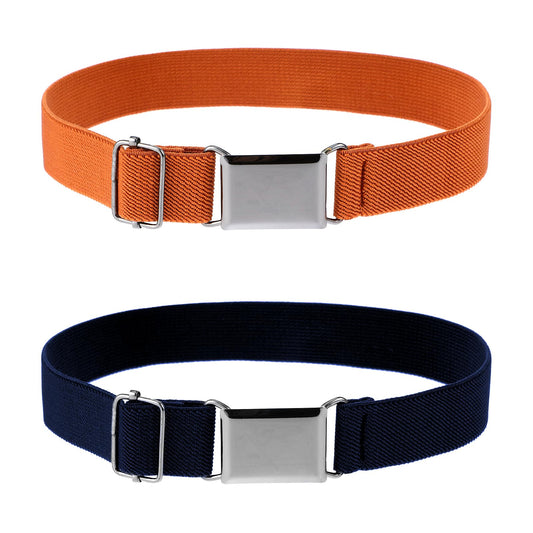 Yolev 2 Pcs Kids Belt Adjustable Magnetic Boys Belt Stretch Waist Belts With Magnetic Buckle Easy To Use Kids Belts For Baseball Golf Daily School Uniforms Use