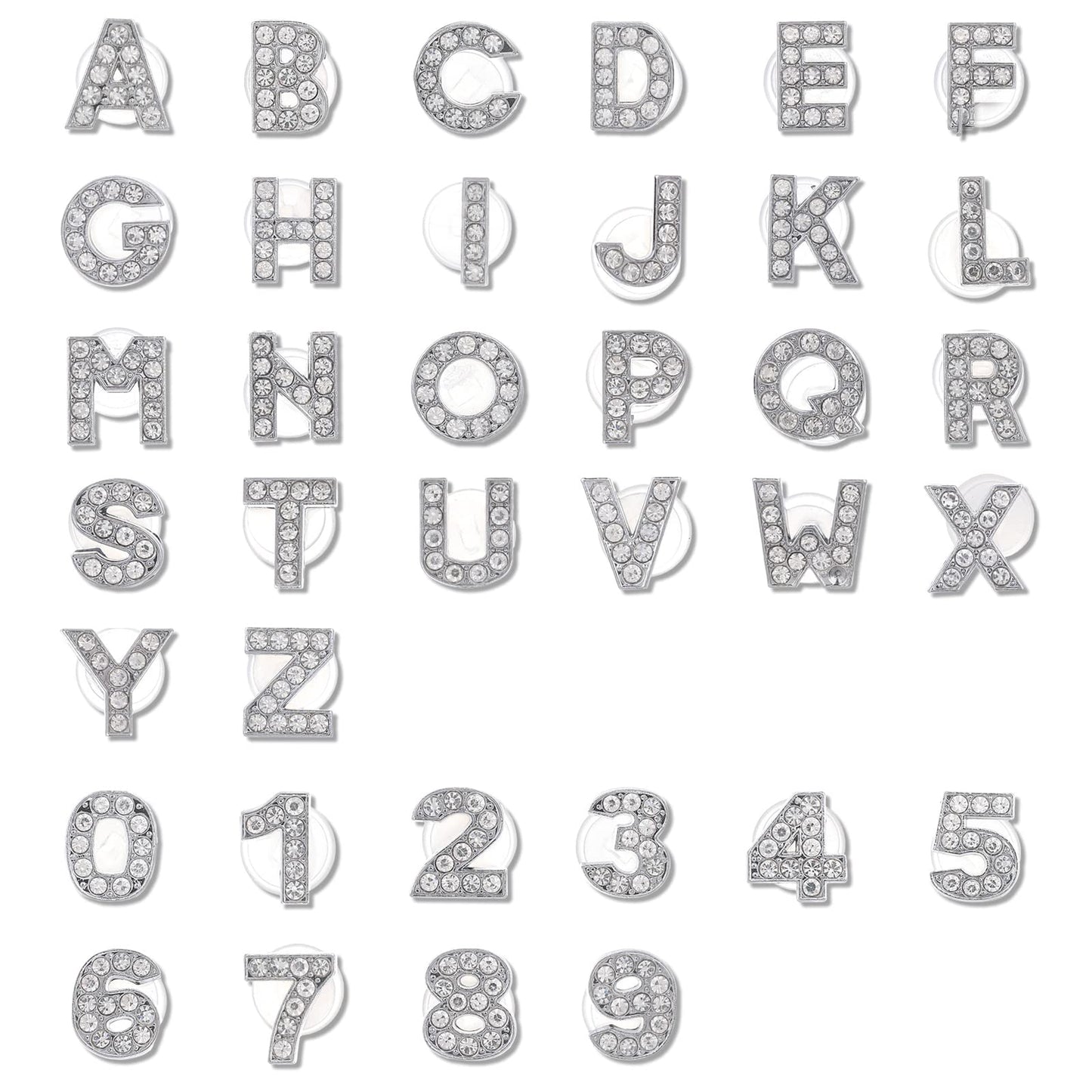 Lusofie 36pcs Letters Numbers Shoe Charms, letters A-Z Letters & 0-9# Numbers Clog Charms DIY Shoes Pins for Boy Girl Teens Men Women and Adults