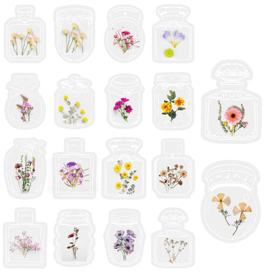 100pcs Clear Dried Flower Bookmarks Large Size Dried Flower Bookmark Kit Pressed Flower Bookmarks for DIY Craft Reading Scrapbook(Pressed Flowers Excluded)