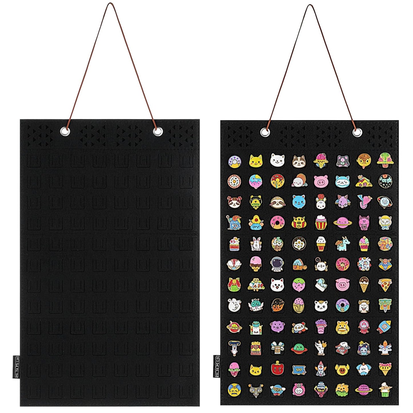 HaiFafafaing 96 Slots Hanging Brooch Pin Organizer - Felt Pin Display Board - Enamel Collection Brooch Pins Organizer
