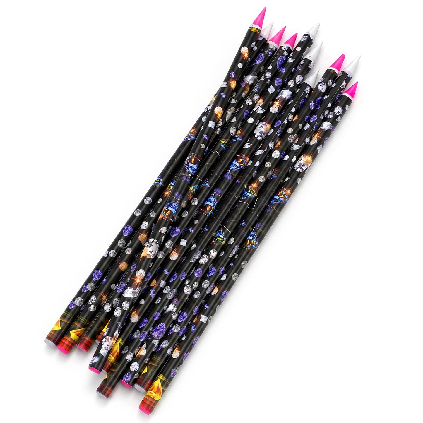10 Pcs Rhinestone Picker Tool for Diamond Paintings - Self-Adhesive Wax Pencil for Rhinestones - Nail Dotting Wax Pencils Bedazzle Pen Gem Picker Nail Art Tools Diamond Art Accessories