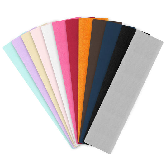 Multicolor Headbands for Women - 12Pcs Elastic Non-Slip Head Bands, Soft Polyester Fabric Sports Sweat Band for Yoga, Running, Workout and Sports