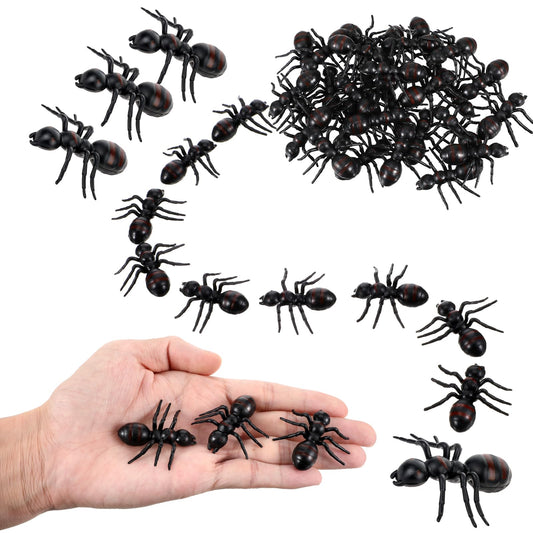 Fiyooau 30 Pcs Plastic Ants 1.57 Inch Black Fake Ants for Picnic Party