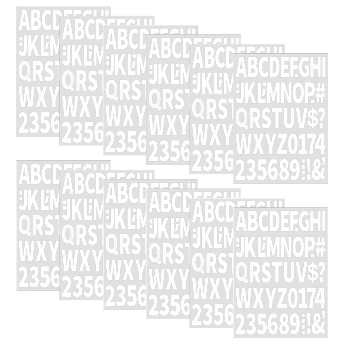 Lusofie 12 Sheets White Iron On Letters Iron On Letters for Clothes Iron On Letters with A-Z and 0-9 Fabric Stickers Iron On Patches for Hats T-Shirt DIY Crafts Pants Jackets (White)