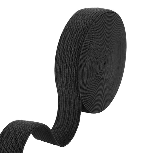 Yolev 10 Meters Sewing Elastic Band 0.78inch Wide Stretch Sewing Waistband Elastic High Elasticity Knit Elastic Band for DIY Art & Craft Project (Black)