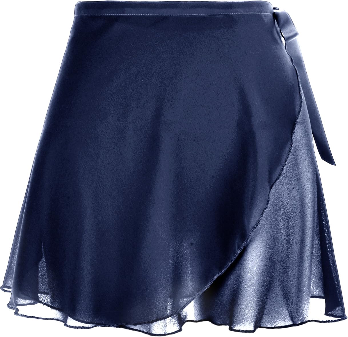 Lusofie Dance Skirts for Women with Elastic Ties Short Ballet Skirt Sheer Chiffon Adjustable Women's Ballet Wrap Skirt Adult Dance Skirts for Girls(Navy Blue)
