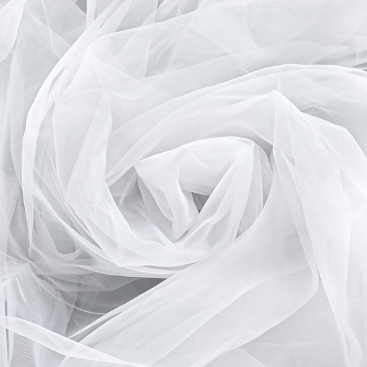 White Organza Fabric 2 Yards Long 59" Wide Silk Organza Fabric Bridal Solid Sheer Bolt for Wedding Dress Fashion Craft Decorations