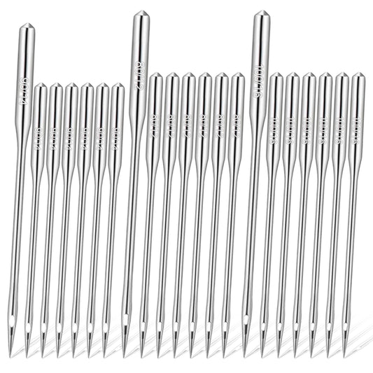 60pcs Universal Sewing Machine Needles, Sizes 80/12 90/14 100/16, Heavy Duty Sewing Machine Needles, Compatible with Most Home Sewings Machines for Fabric Leather Embroidery Jeans