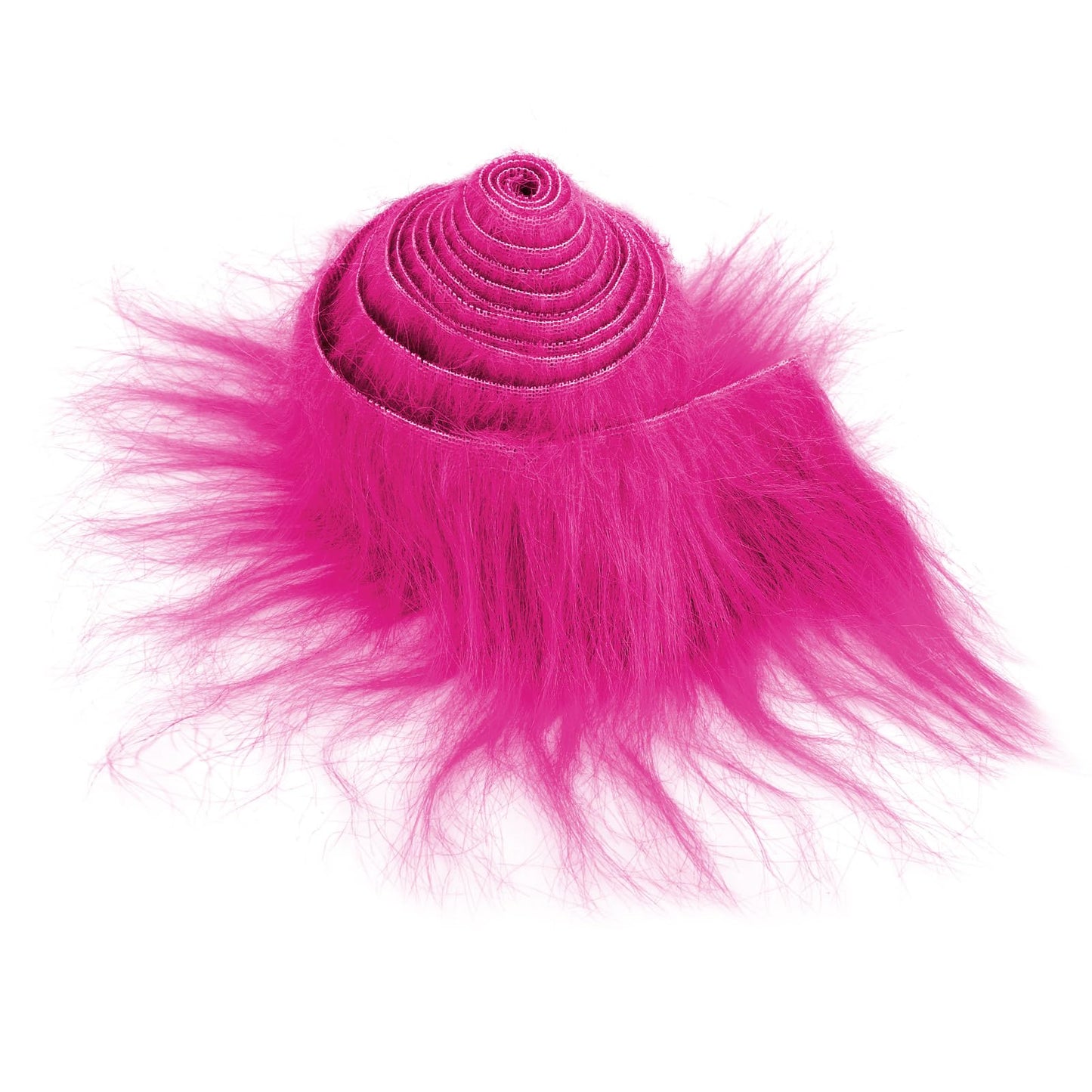 Lusofie Shaggy Plush Faux Fur Fabric Precut Strips 2x71inch Hot Pink Fur Fluffy Fuzzy Craft Fur for Gnomes Beard Santa Claus Hair Dwarf Cosplay Costume DIY Craft Decoration (Hot Pink)