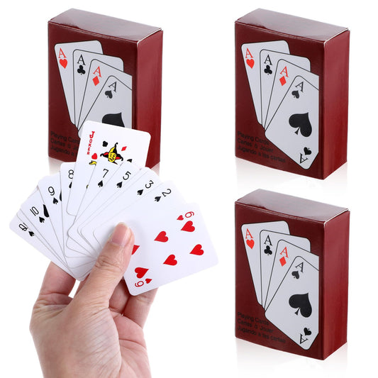 HaiFafafaing Mini Playing Cards 3 Pack Mini Deck of Cards Game 2 X 1.5 in Portable Smal Playing Card Bulk Miniature Poker Card Novelty Party Favor Traveling Festival Party Gift for Adults
