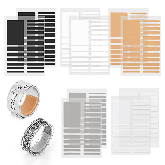 10 Sheets Ring Sizer Adjuster for Loose Ring 190 PCS Invisible Soft Ring Guards Resizer for Women Men Jewelry Sizer Ring Spacer Stickers Tightener Fit Wide Rings Set Tool