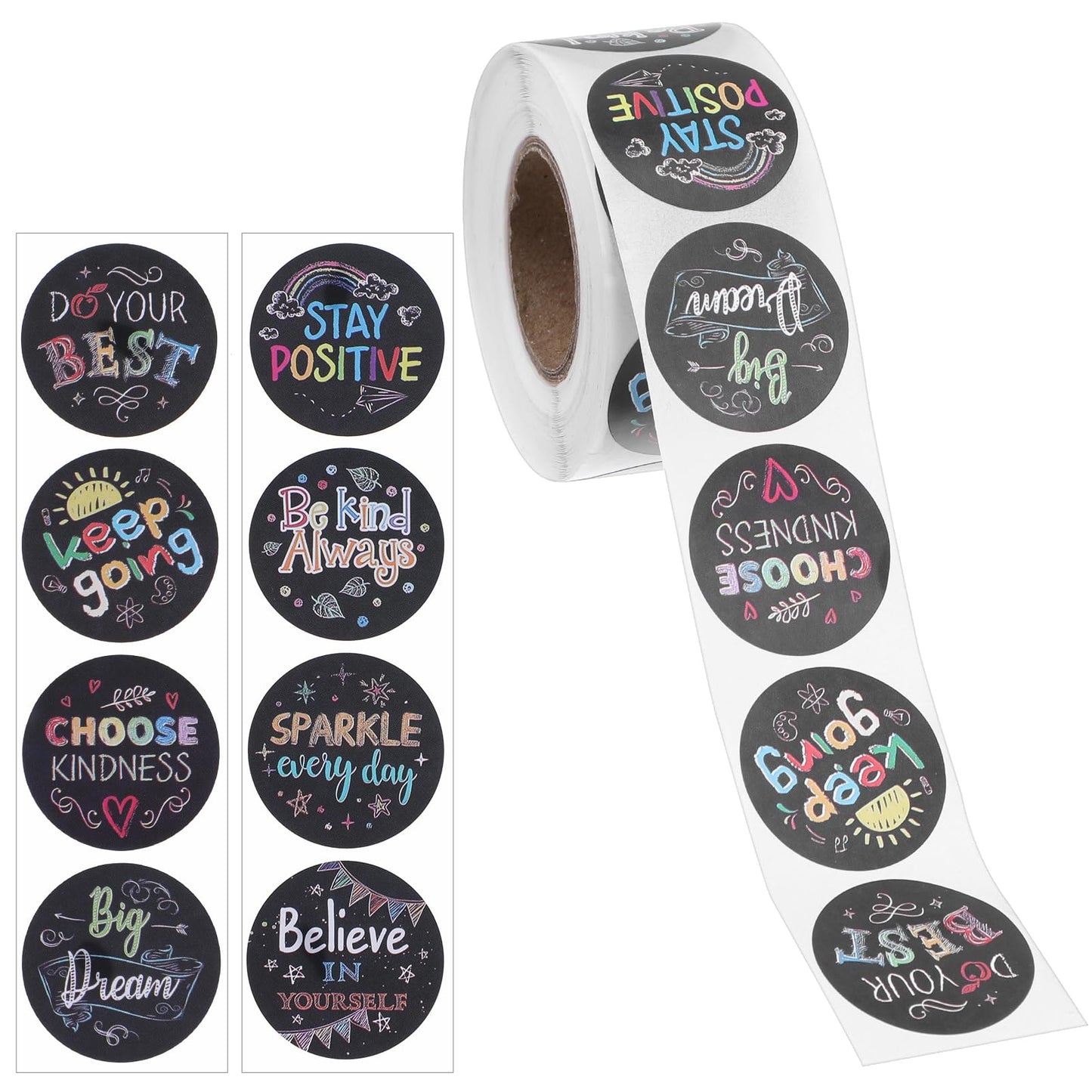 1000pcs Positive Stickers Vinyl Waterproof Motivational Inspirational Stickers for Kids Adults Laptop Bumper Water Bottles Computer Phone Hard Hat Car