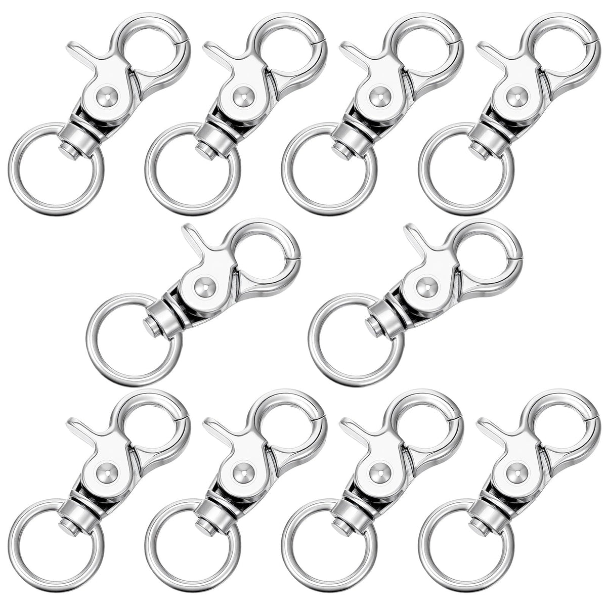 10 Pack Trigger Snap Hooks, 2" Heavy Duty Swivel Snap Hooks