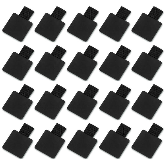 Fiyooau 20 Pack Pen Loop Holder for Notebook Self-Adhesive Leather Pen Holder for Notebook Pencil Holders with Elastic Loop for Notebooks Journals Calendars Bible Planner (Black)
