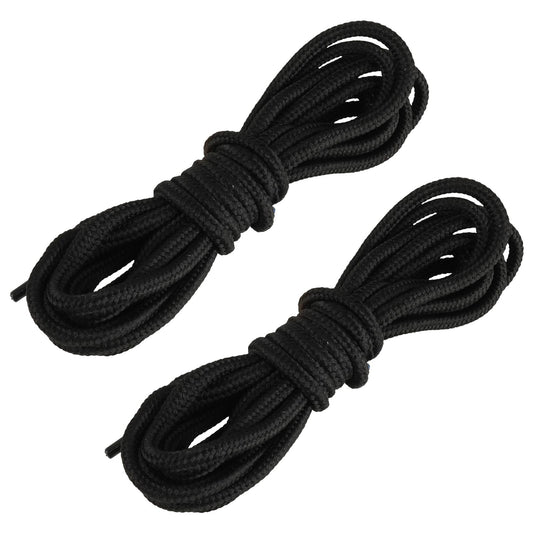 Lusofie Yolev 2 Pairs Black Shoe Laces 1.2m Walking Boot Laces Men Round Work Boot Laces Heavy Duty Polyester Thick Laces For Trainers Hiking Boots Rope Flat Shoe Shoelaces