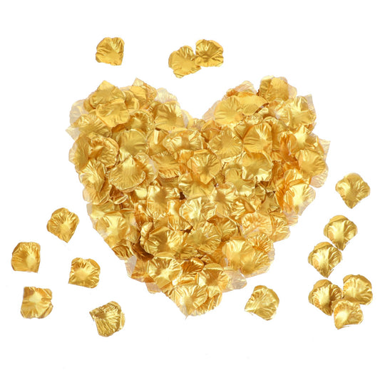 Tucnoeu 1200pcs Fake Rose Petals,Rose Petals for Wedding,Rose Petals Decorations,Rose Petals for Bedroom,Artificial Rose Petals for Wedding,Bath,Bed,Party, Birthday,Valentine's Day(gold)