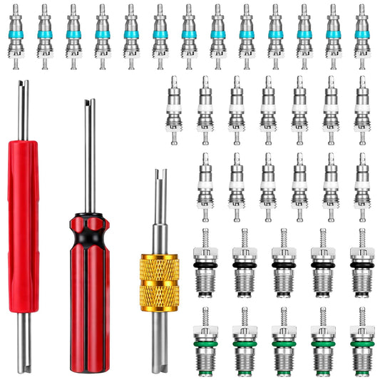 Fosaseua 39Pcs Schrader Valve Removal Tool AC Valve Core Removal Tool