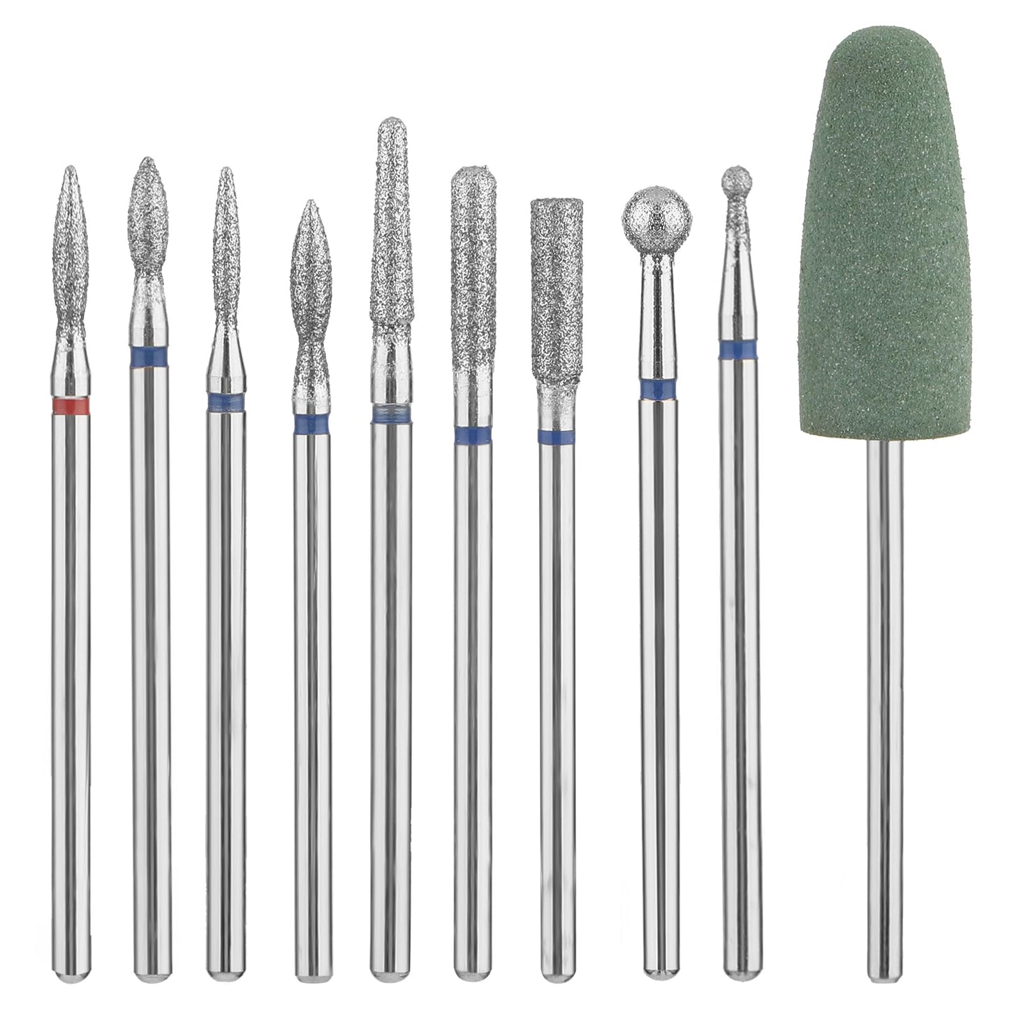 10Pcs Nails Drill Bits for Acrylic Nails, Professional Nail Drill Bits for Home Salon Use for Acrylic Or Gel Remover or Manicure Pedicure for Beginner Manicurists