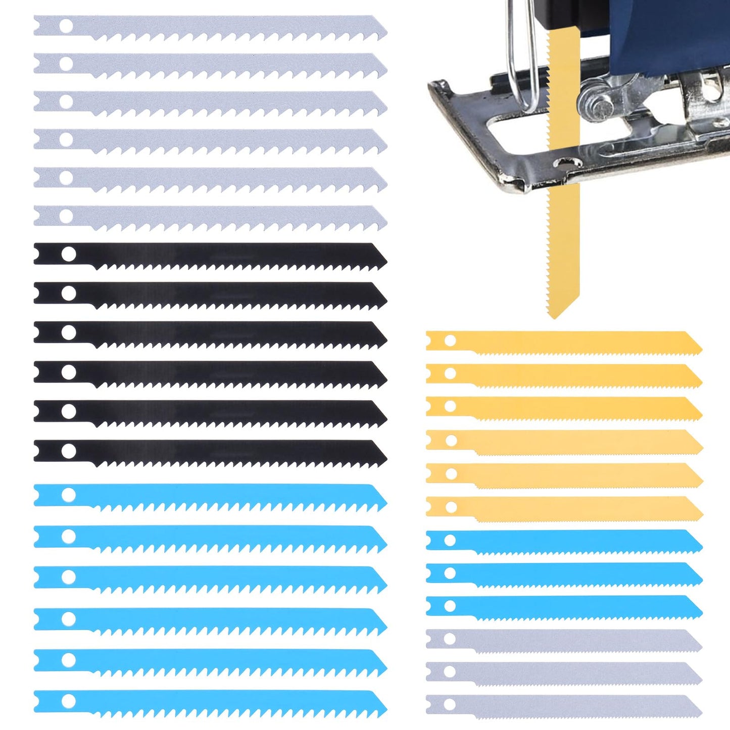 U-Shank Jig Saw Blades,High Carbon Steel Jig Saw Blade Set(30)
