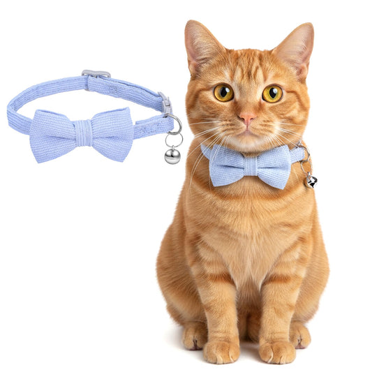 Cat Collars for Boy Cats Breakaway Cat Bowtie Collar Adjustable