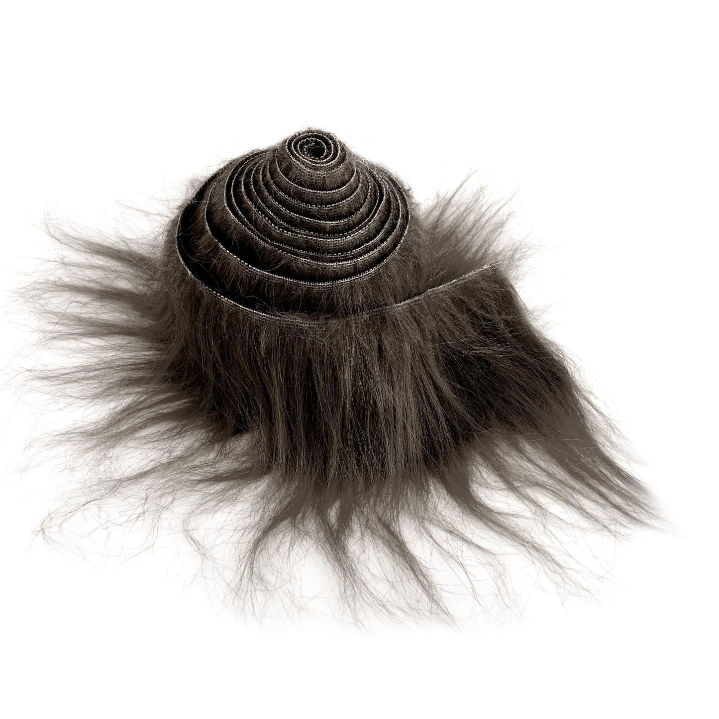 Lusofie Shaggy Plush Faux Fur Fabric Precut Strips 2x71inch Dark Coffee Fur Fluffy Fuzzy Craft Fur for Gnomes Beard Santa Claus Hair Dwarf Cosplay Costume DIY Craft Decoration (Dark Coffee)