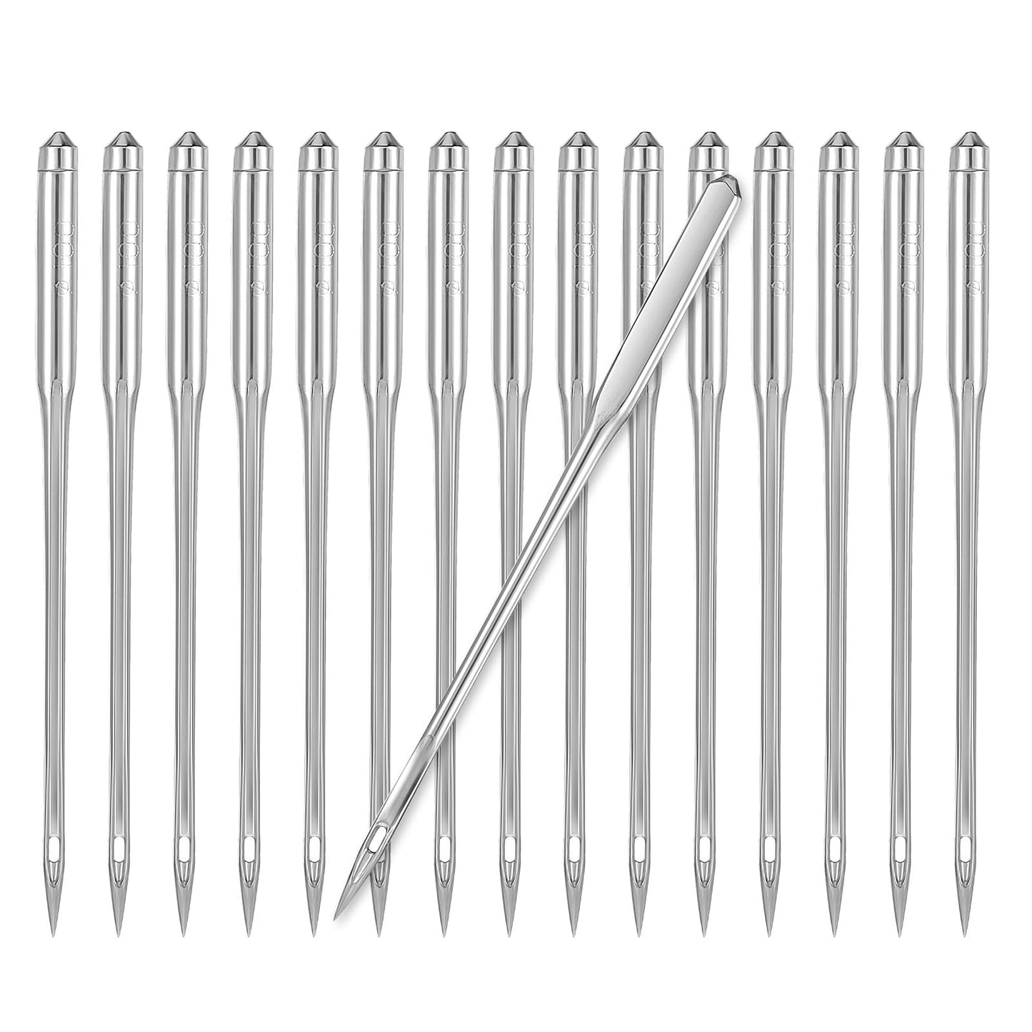 100 Pcs Universal Sewing Machine Needles, Size 100/16, Compatible with Home and Heavy Duty Machines Sewing Needles for Embroidery, Leather, and Jeans