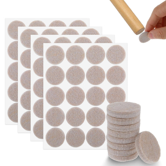 80PCS Furniture Pads Floor Protectors, Self Adhesive Felt Chair Leg Protectors Thick Felt Furniture Feet Pads for Sofa Chair Table Wardrobe Feet and Floor (Bean Color)