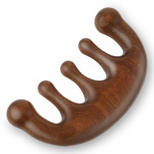 Wooden Scalp Massage Comb Natural Wood Comb Wide Tooth Hair Comb Head Massage Tool Meridians Scalp Massage Gua Sha Comb