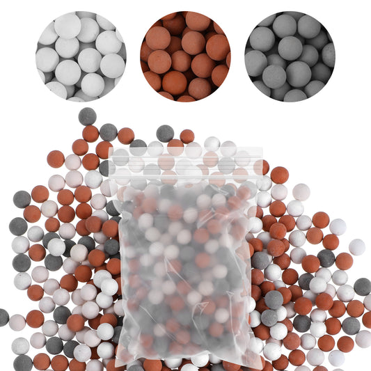 Shower Envy Refills, Shower Envy 180g, Mineral Balls for Filtered Water, Filter Showers Head (Orange Grey White)(3)