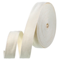1 White Cotton Webbing, Washable, Durable, Webbings 1 Inch, Webbing Straps for Bags, Used to Make Cloth Handbags, Pet Leashes, Belts, DIY Decorations