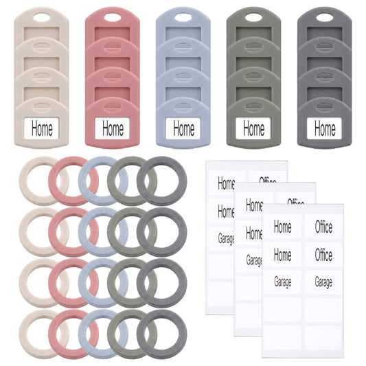 Key Covers Caps 40Pcs Silicone Key Cap with Keys Labels for Home Office