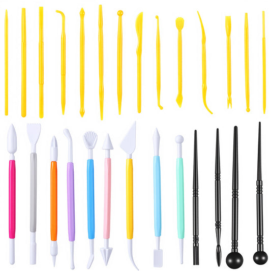 DIY Plastic Pottery Tool Kit for Polymer, Modeling