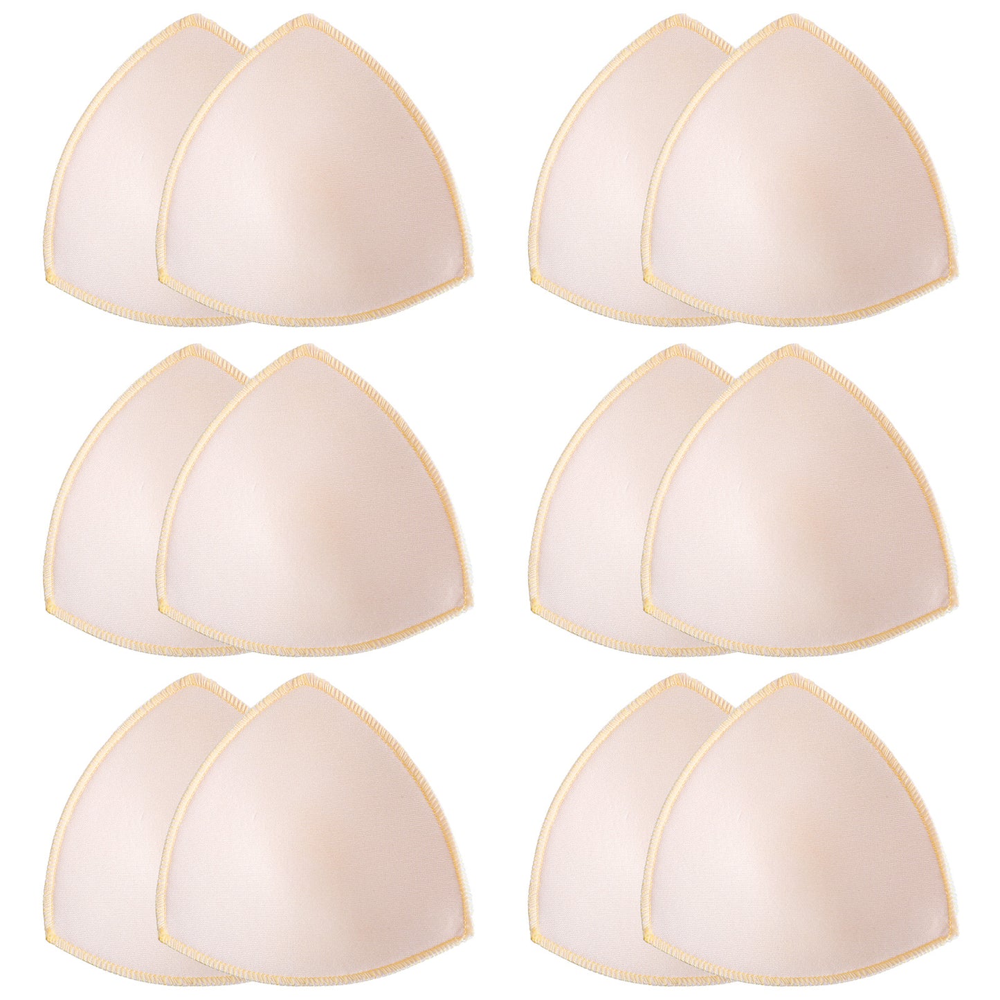 Bra Pads Inserts Push Up for Sports Bras A/B/C Cup, Breathable Removable Bra Cups Enhancers for Dresses Swimsuits and Bikini, 3 Pairs Sewn Bras Pads