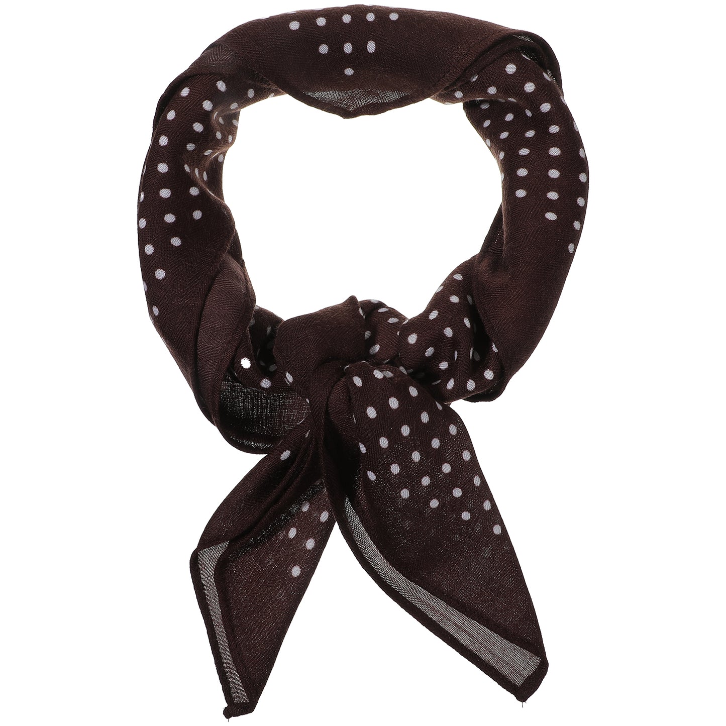 Josojoou Brown Polka Dot Bandana, Stylish Women's Square Scarf Satin Head Scarves, Comfortable Breathable Polka Dot Hair Scarf for Office, Parties, Gatherings, Weddings, Travel, Gift for Women