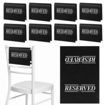 8Pcs Reserved Seating Signs Cloth Hanging Reserved Chair Sign Printed Placeholder for Wedding Chairs Ceremony Party Events Church Pews