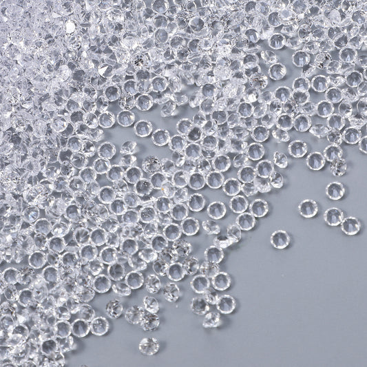 Lusofie 14400Pcs Diamond Confetti, 3MM Clear Acrylic Diamond Confetti Crystals, Table Scatters Vase Fillers Beads Glass Gems for Wedding Baby Shower Birthday Home Party Decorations(White Transparent)