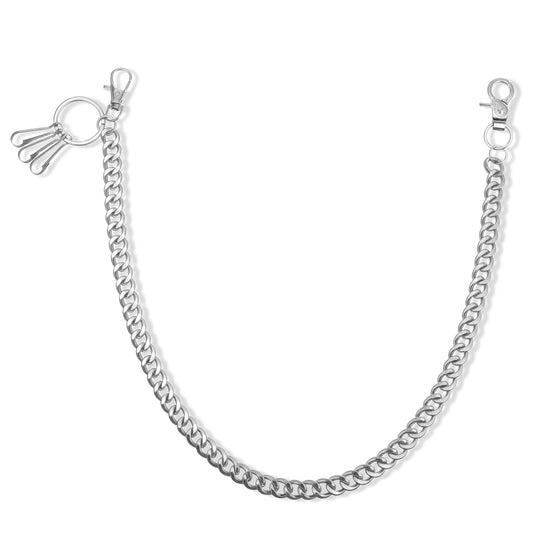 Yolev Wallet Chain Hip Hop Punk Belt Chain Adjustable Pocket Chain Silver Chain for Pants Women Men Wallet Goth Accessories