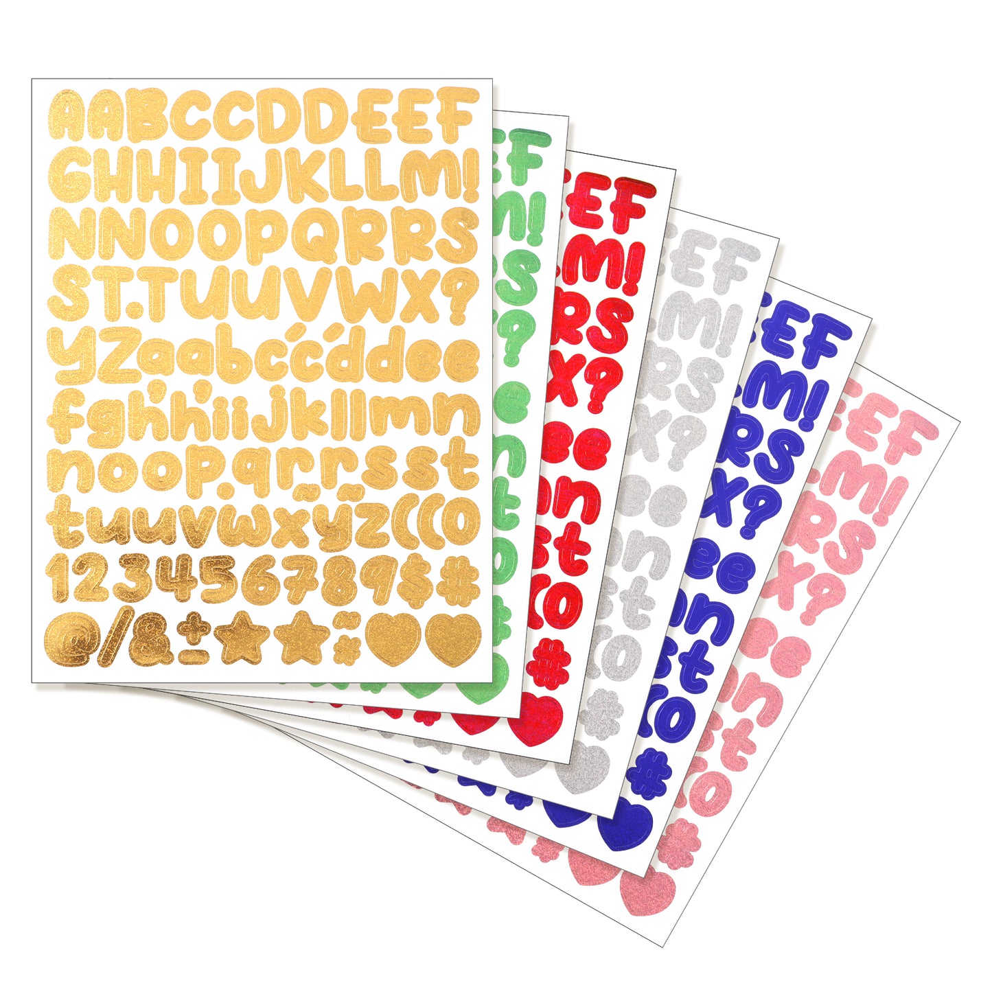 1,332 Pcs Small Vinyl Letter Stickers 12 Sheets 0.5 Inch Alphabet Stickers Colourful Glitter Stickers Self-Adhesive Number Stickers for Clothes Scrapbooks DIY Crafts Signs Water Bottles Decor