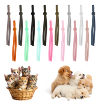 60Pcs Puppy Collars for Litter, Adjustable Whelping Collars, Multi Colored Whelping Identification Bands for Newborn Puppies and Kittens,4.4 Inch - 15 Colors