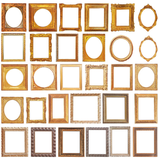 90 Pcs Vintage Frame Stickers Picture Frame Stickers for Scrapbooking Decorative Paper Scrapbook Embellishments for DIY Crafts Journals Planners Wedding Albums Junk Journals Vision Board Art Supplies