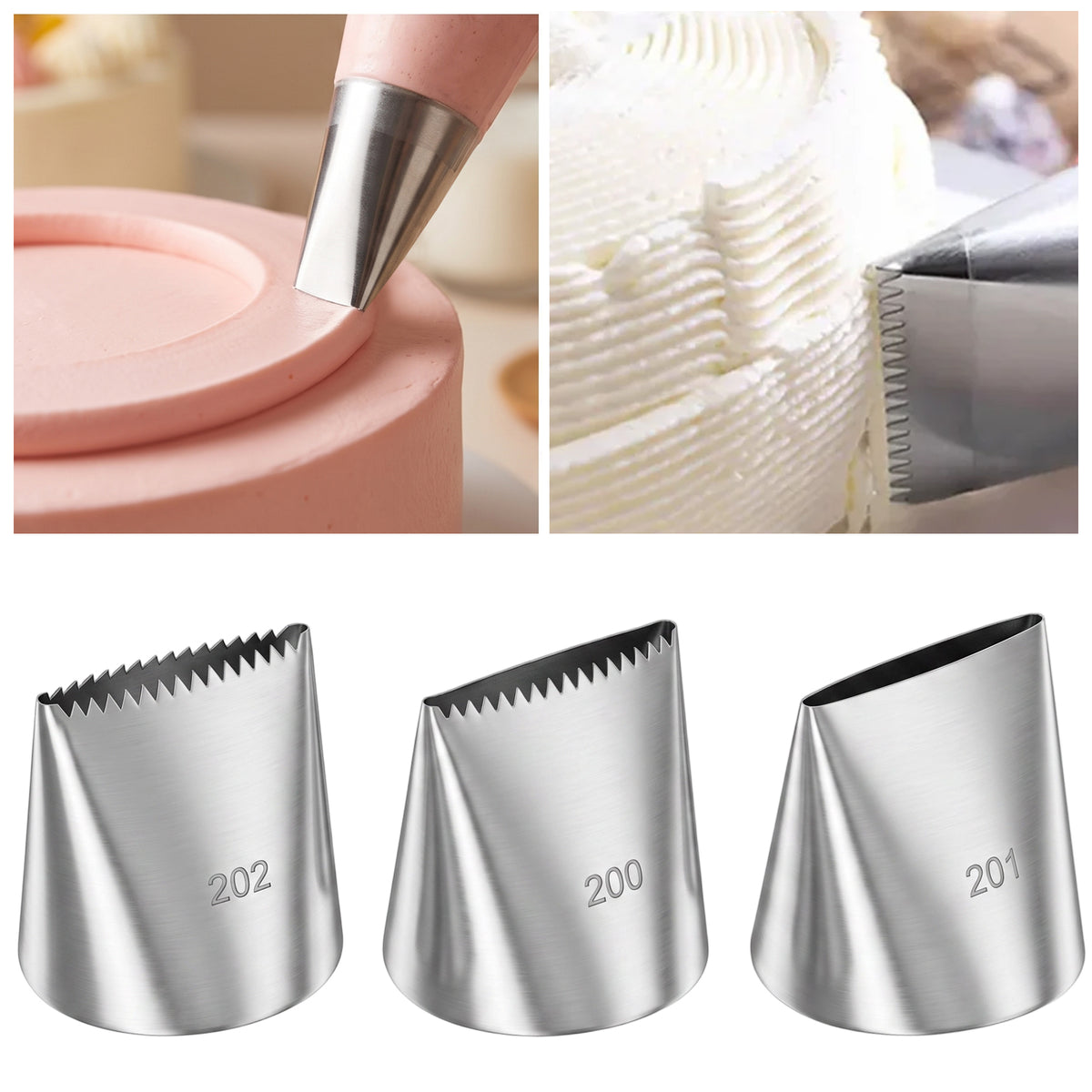 Extra Large Piping Tips , Large Piping Tips Cake Decorating Nozzles