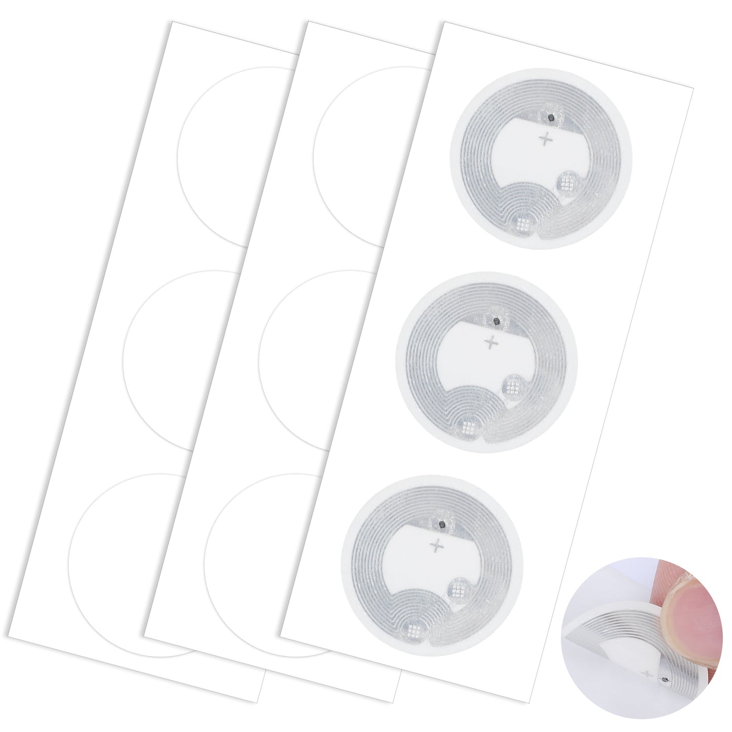 60pcs NFC Stickers Programmable Ntag215 NFC Tags Sticker Chip Adhesive Rewritable Labels RFID Tags 504 Bytes Compatible with All NFC-Enabled Smartphones and Devices