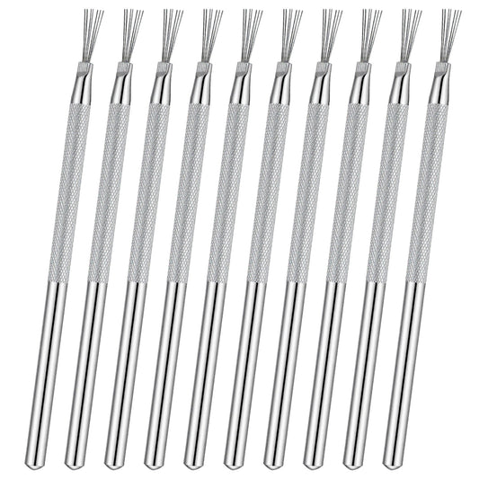 10Pcs Clay Needle Tools, Stainless Steel Feather Wire Texture Tool, Clay Needle Ceramic & Modeling Carving Tools for Ceramic Pottery Sculpting Texturing DIY Craft