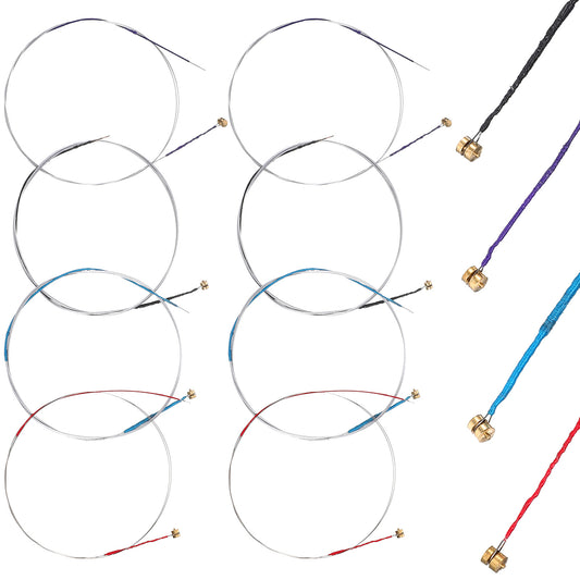 8 Pcs Violin Strings 4/4 3/4 Full Set (G-D-A-E) Universal Steel Core Fiddle Strings Violin String with Copper-Plated Ball End for Instruments Gift for Valentines Birthday