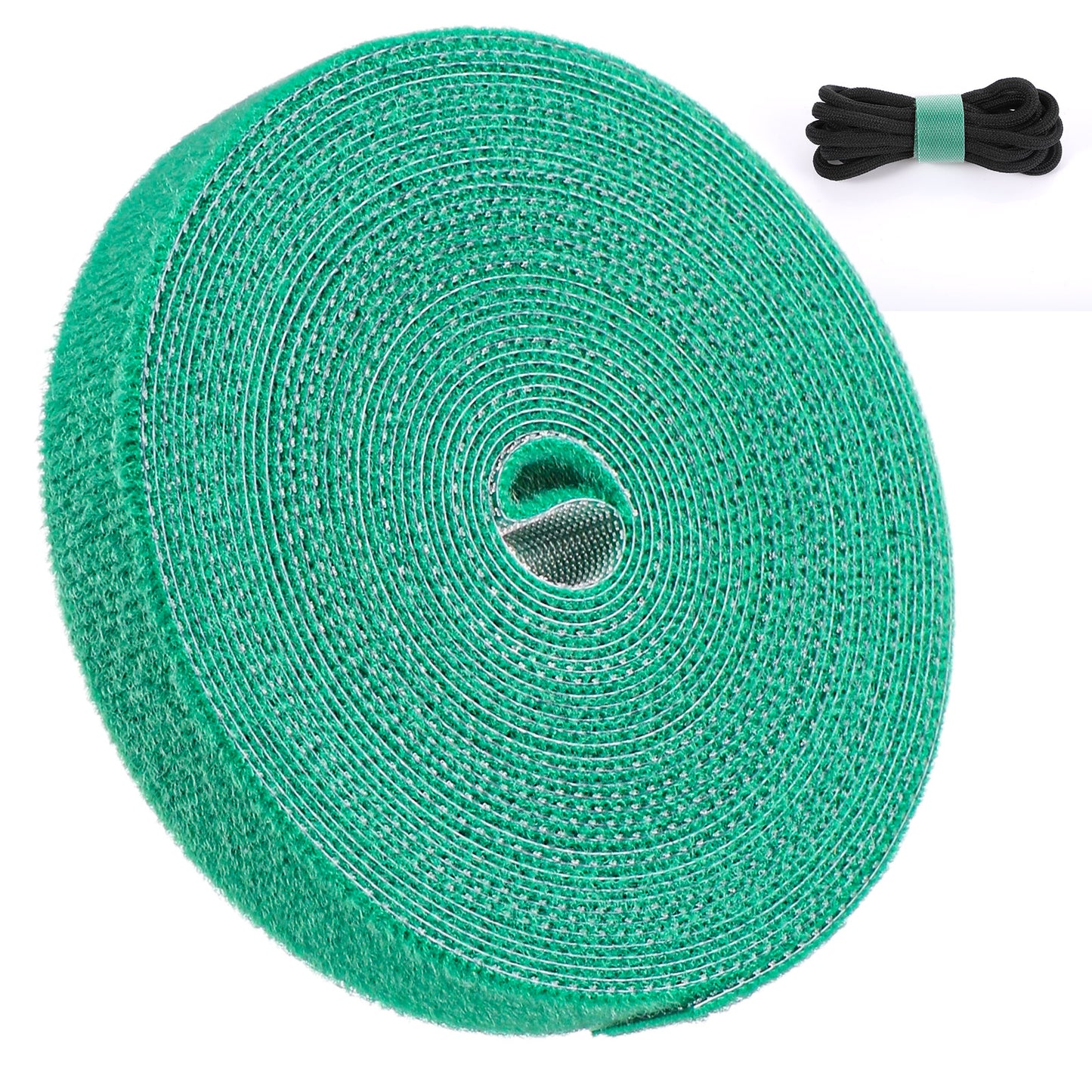 Josojoou 2 Rolls Plant Tape for Climbing Plants, 9.84 Ft x 0.6 Inch Reusable Plant Tape for Outdoor Indoor Plants, Adjustable Green Plant Supports for Plants Flowers Vines and Tree