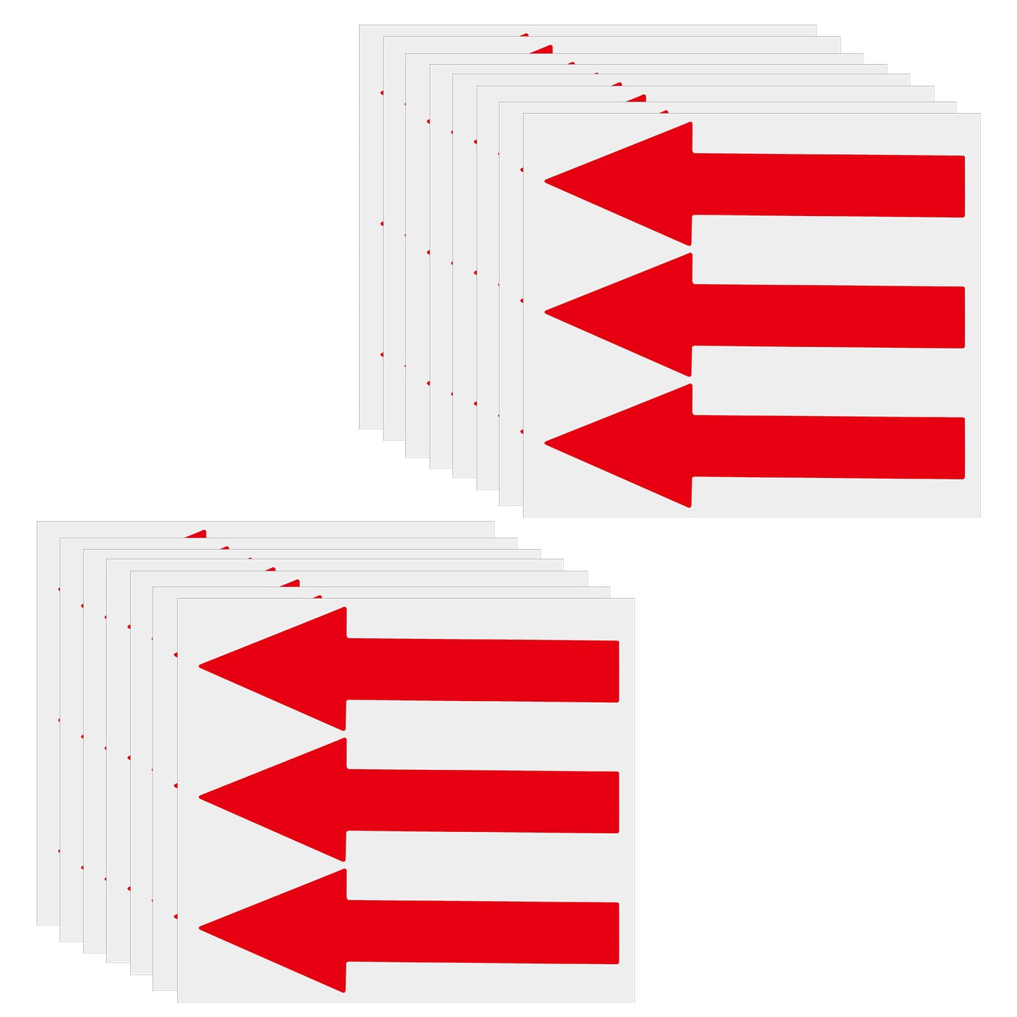 Red Arrow Stickers for Signs, 8 Inch Adhesive Directional Signs Removable Waterproof Instruction Marking Stickers for Wall Floor Road